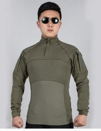 Men Outdoor New Tactical Camo Frog Shirts Wear Resistant Scratchproof Breathable T-shirt Climbing Combat Hunting Men Shirt