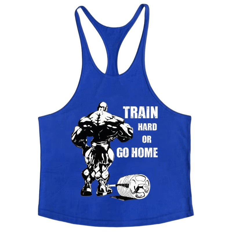 Men's Sleeveless Fitness Tank Top, Cotton Slim Fit Soft Gym Shirt, Bodybuilding Stringer Muscle Singlet for Intense Training