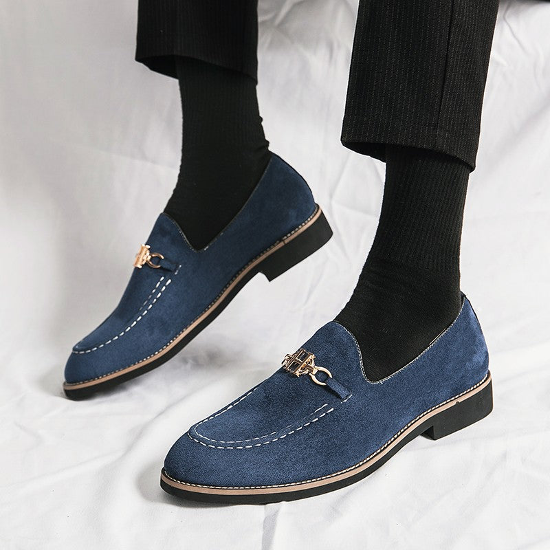 Fashion Brand Men Suede Leather Shoes Comfortable Pointed Social Shoe Male Driving Shoes Luxury Flat Loafers Men zapatos hombre