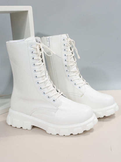 Autumn winter plus size new shoes Women Fashion Laceup Boots Chelsea Zipper Ladies  Sports Casual Heel  platform