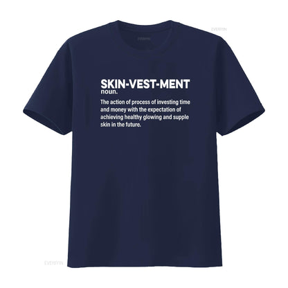 Skinvestment Skincare Definition Esthetician T Shirt vintage Washed homme graphic streetwear Soft Casual Comfortable