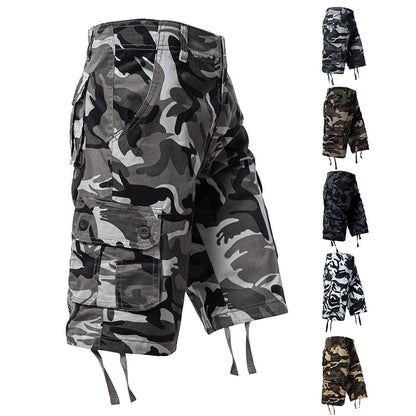 Loose camouflage beach five pants men's summer cotton thin section in the pants summer work casual shorts