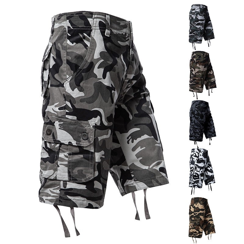 Loose camouflage beach five pants men's summer cotton thin section in the pants summer work casual shorts