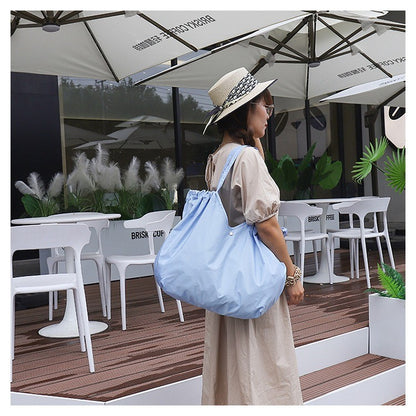 Fashion Foldable Shopping Bag Environmental Protection Large Capacity Supermarket Shopping Portable Folding Bag Out Handbag
