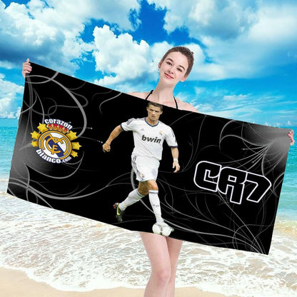 Cristiano Ronaldo Spa Personal Care Beach Towel For Bath Towels Bathroom Set Accessories Sauna Turban for Hair Drying Large Home