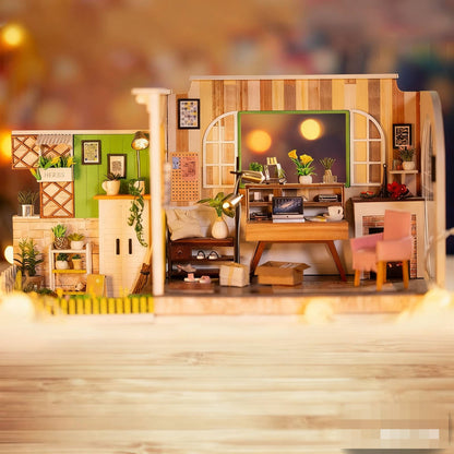 Casa Miniatura DIY Estúdio Gothenburg Novo Lançamento - Modelo de Casa de Bonecas Feito à Mão, Brinquedo Artesanal Criativo para Decoração de 2025 e Hobbistas