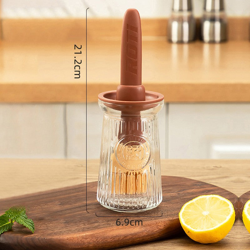 Silicone Oil Brush Temperature Resistant Oil Bottle Baking Pancake Barbecue Cooking Olive Oil BBQ Grilling Kitchen Gadget