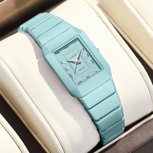 LIGE 2026 Women's Watch ceramic fashion quartz wristwatch elegant waterproof vintage watches ultra-thin Watch for Women reloj