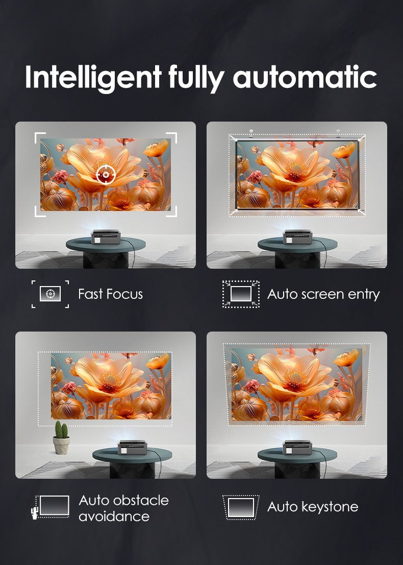 4K Beam Projectors for Movie Auto Focus Correction Smart Android Wifi 1080P Full HD Home Theater Projector Global Version