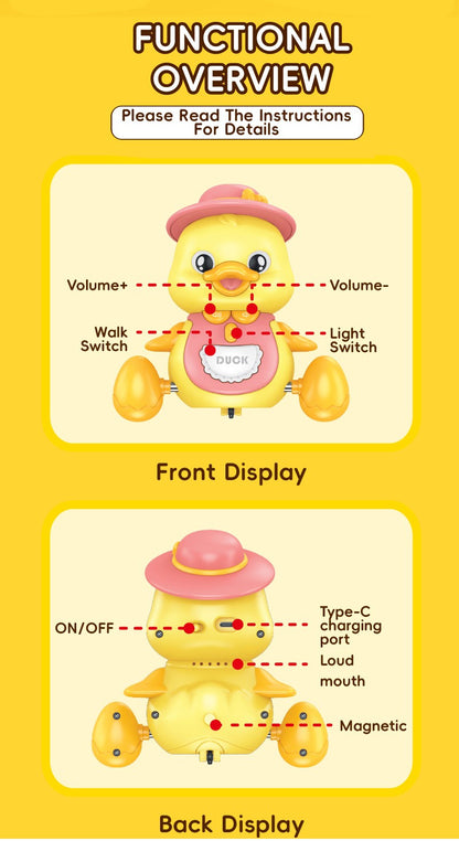 Brinquedos Musicais de Pato Rastejante para Bebês 3 Peças Pata Mãe Musical e Patinhos Brinquedo Interativo de Aprendizagem Precoce para Bebês Presente