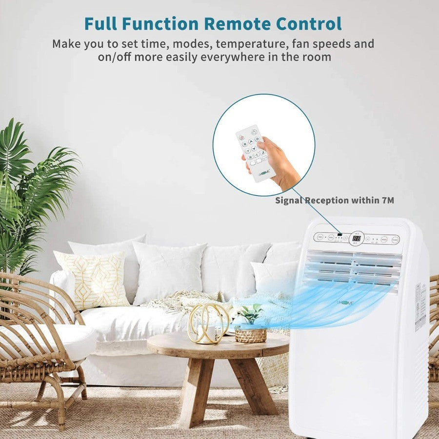 Novo Ar Condicionado Portátil 2024, 8000 BTU, Unidade AC Compacta com Resfriamento, Desumidificador, Ventilador, Controle Remoto e Kit de Montagem para Janela In