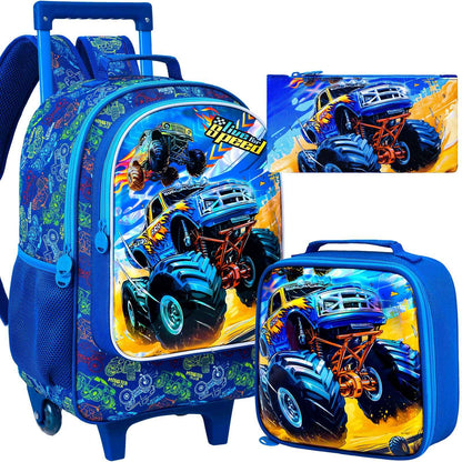 Kids Suitcase for Boys, Car Rolling Luggage with Wheels?Travel Carry on for Children Toddler Elementary