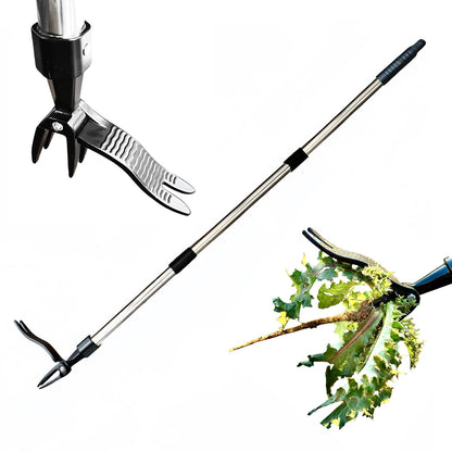 4 Claw Stand Up Weed Puller Stand Up Weed Puller 44 Inch Adjustable Handle 4 Claw Hand Weeding Tool for Garden Lawn Yard