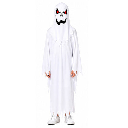 New Halloween Adult Funny Cape White Ghost Cloak Glowing cloak in the darkness Cosplay Costume Masquerade Carnival Cloak