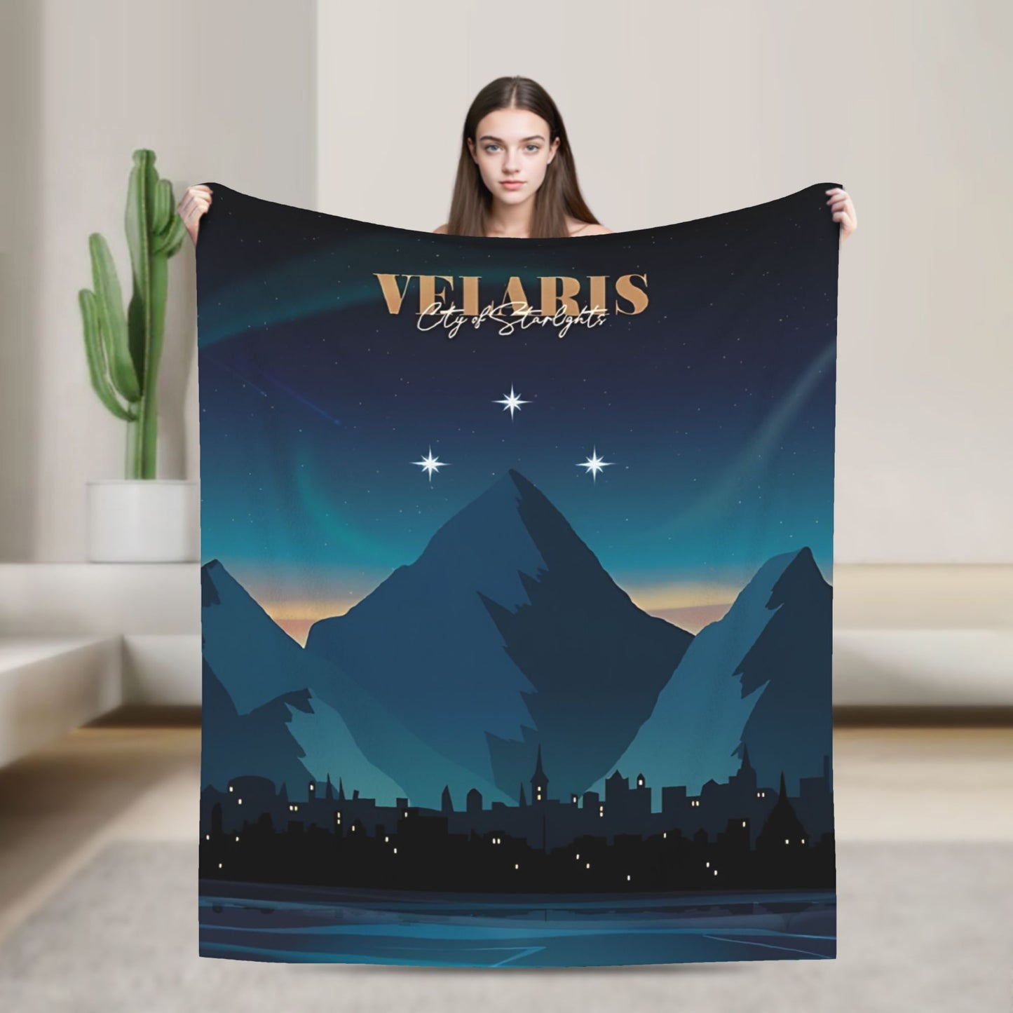 Manta Macia de Viagem Velaris Cidade da Luz Cobertor de Cama Flannel Colcha para Sofá Cadeira Cama Capa Engraçada de Sofá-Cama