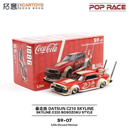POP RACE 1/64 Porsche RWB Skyline GTR PANDEM DATSUN Mazda RX7 Toyota Coleção de Carros Miniatura de Liga Fundida em Vitrine