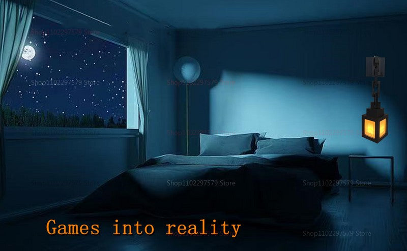 16 Color Wall Mounted Night Light with Remote Rechargeable LED Bedside Lantern Pixel Lantern Mood Light for Kids Bedroom Living