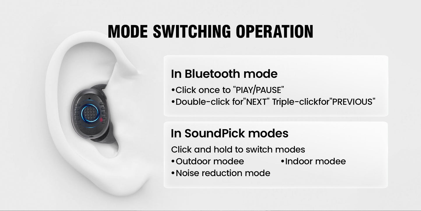ARM NEXT E30 fone de ouvido tático plugues de ouvido anti-ruído eletrônicos com cancelamento de ruído para proteção de tiro NRR27dB com Bluetooth