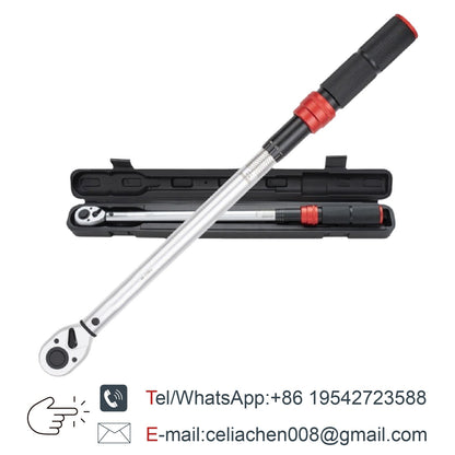Conjunto de Chaves de Torque Ajustáveis 1/4" 3/8" 1/2" Chave de Torque Catraca Tipo Click Aço CRV Ferramenta de Reparo Industrial para Bicicletas