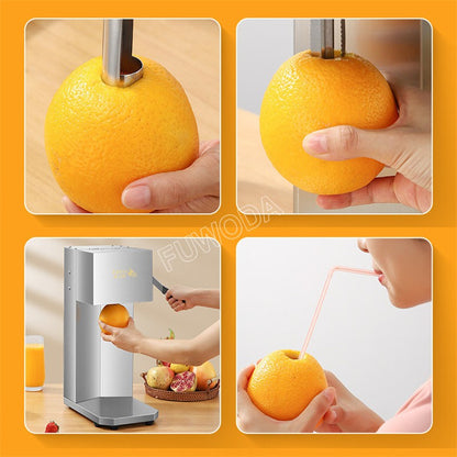 Espremedor de Laranja Elétrico de Aço Inoxidável 110V 220V, Liquidificador de Frutas, Extrator de Suco de Laranja, Máquina de Suco Multifuncional, Eletrodoméstico de Cozinha