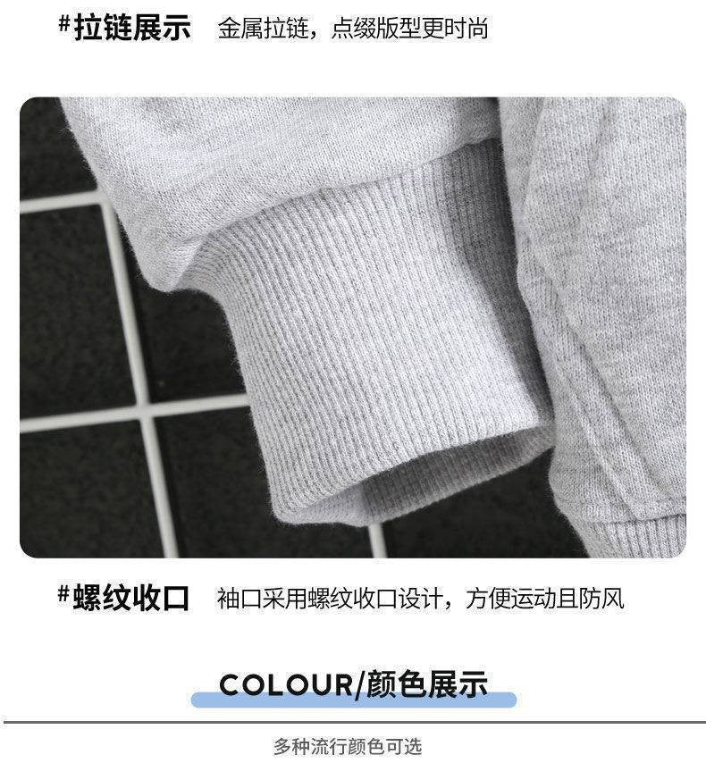 Men's Fleece-Lined Warm Jacket 2024 Autumn Winter New Cardigan Sports Top Casual Hooded Sweatshirt Regular Length China Origin