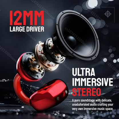 Zombiescat B15 OWS Ear Clip Headphone 360° Immersive Stereo Bluetooth 5.4 Wireless Earphones ENC Clear Call TWS Wireless Earbuds