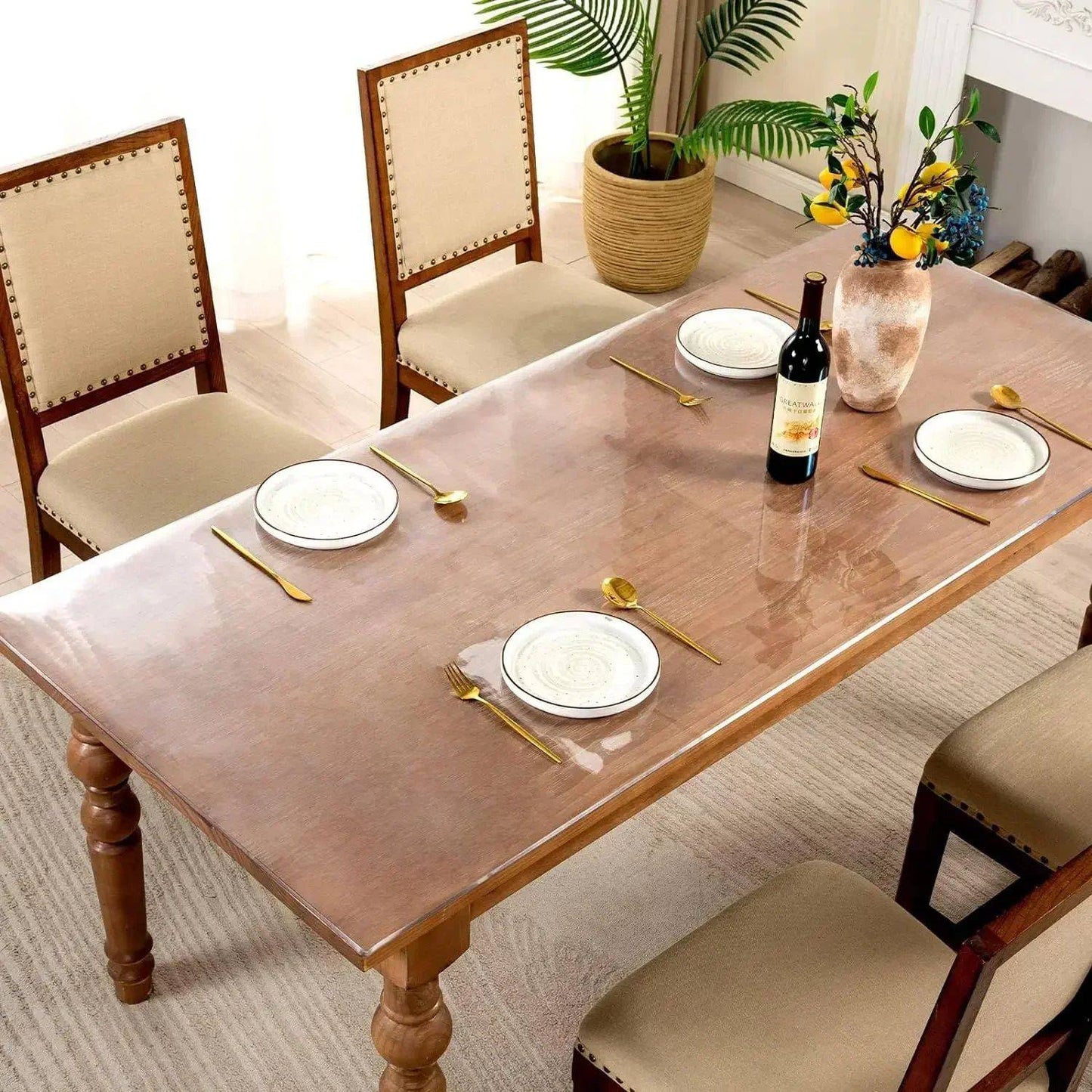 Clear Touch Tablewear: Water and Dirt Proof PVC, Easy Domestic Management