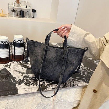 Large Capacity PU Leather Shoulder Bags for Women 2025 Luxury Designer Crossbody Bag Females Brand Retro New Handbags and Purses