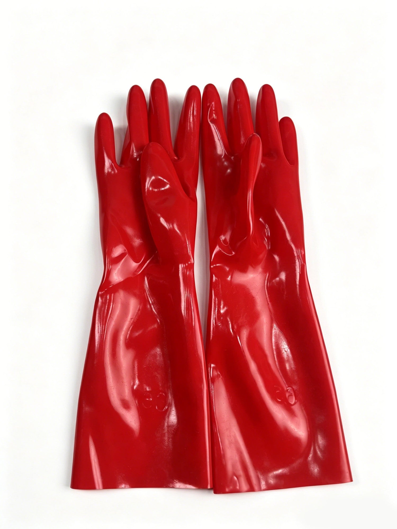 Transparent Lilac Rubber Short Gloves Elastic Snug Fit