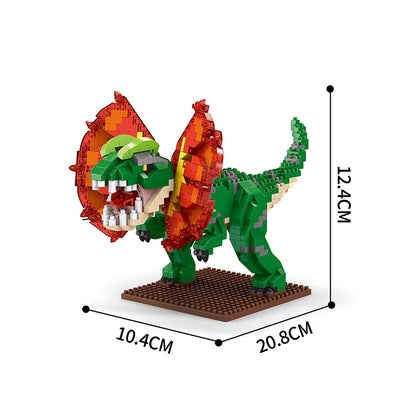 KNEW BUILT Brinquedos de Blocos de Montar Micro Mini Estegossauro T-rex - Crie um Mundo de Dinossauros, Presente de Festival para Crianças, Brinquedo de Montagem DIY Quebra-cabeça