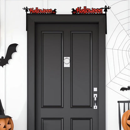 Halloween Door Frame Decoration,Bats,Pumpkins,Spider Webs,Door and Window Corner Stickers, Halloween Home Decoration
