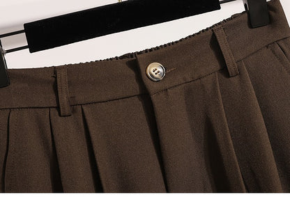 Plus Size Pants Woman 2025 Autumn Winter New Arrival High Waist Suit Pants High Quality Korean Style Straight Trousers