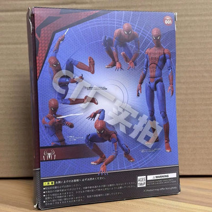 Boneco de Ação Ct Toys Homem-Aranha Mafex 001 Peter Parker Andrew Garfield - The Amazing Spider-Man Shf Anime Modelo de Brinquedo Colecionável