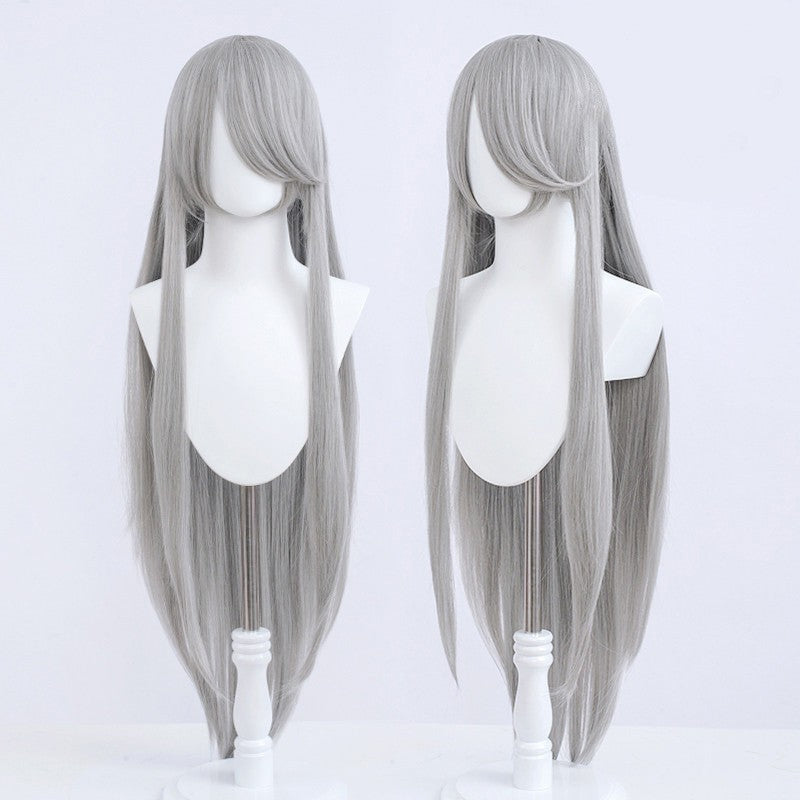 Halloween Cosplay Anime Party Fancy Wig Costume Wig 100cm Long Straight Heat Resistant Synthetic Hair Anime Colored Hair