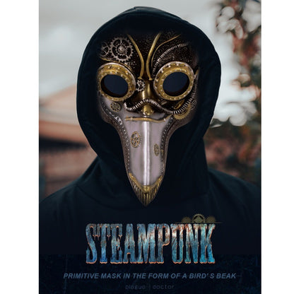 New Long Nose Plague Doctor Mask Gothic Steampunk Plague Mask Party Dress-up Proboscis Halloween Cosplay Mask