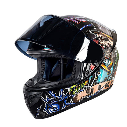 Capacete de motocicleta DOT retro cruise Motocross capacete facial completo masculino e feminino capacete para todas as estações capacete de pilotagem Casco Capacete