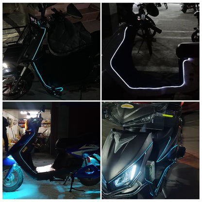 BLALION 12V Motorcycle LED Ambient Decorative Strip Light Car DRL Styling Flexible Atmosphere Lights APP Control Waterproof Lamp