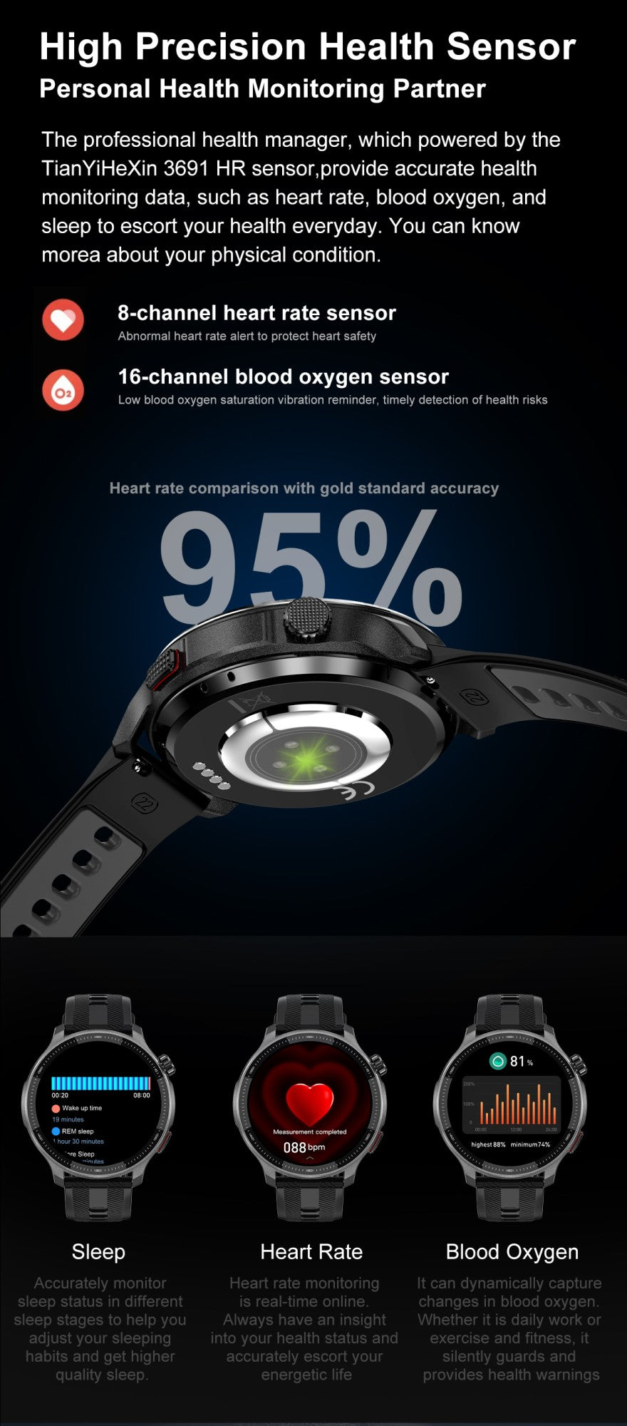 New Outdoors Military T-Rex3 Offline Map GPS SmartWatch 10ATM Waterproof Watch 4GB Memory Compass Voice Call Sports Bracelet Men