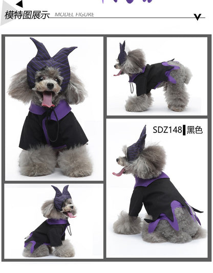 Fantasia de Halloween para Cães e Gatos, Vestido de Fada Borboleta Engraçado com Asa Destacável, Roupa para Pet, Vestido de Festa, Fantasia de Cosplay