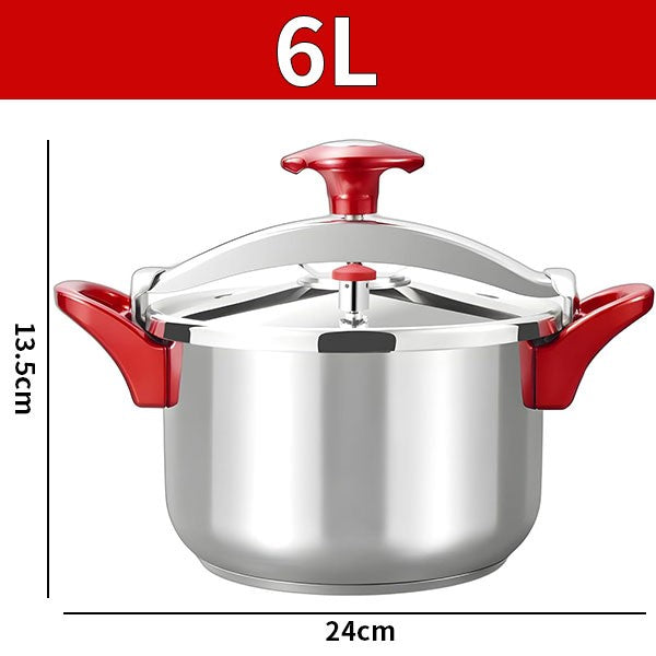 3L/6L/8L Cooking Pressure Cooker Large Capacity Stainless Steel Pressure Cooker Explosion-Proof Cookware for Gas Induction Stove