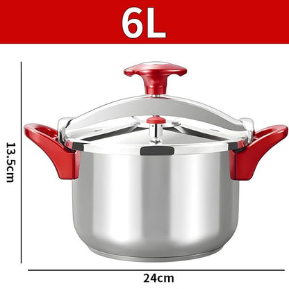 3L/6L/8L Cooking Pressure Cooker Large Capacity Stainless Steel Pressure Cooker Explosion-Proof Cookware for Gas Induction Stove