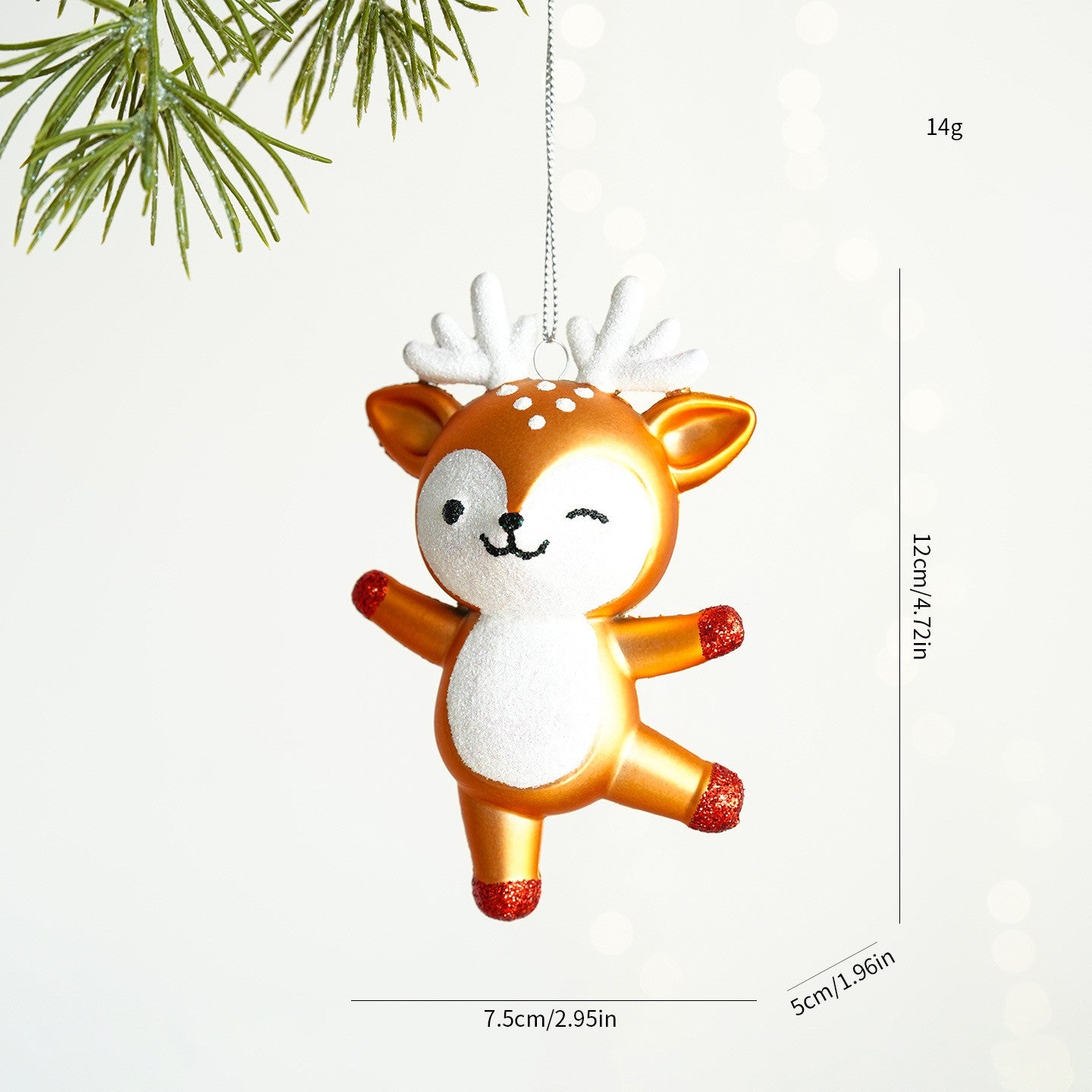 Christmas Atmosphere Balloon Dog Small Pendant Christmas Tree Snowflake House Pendant Small Ornament Wreath Accessory