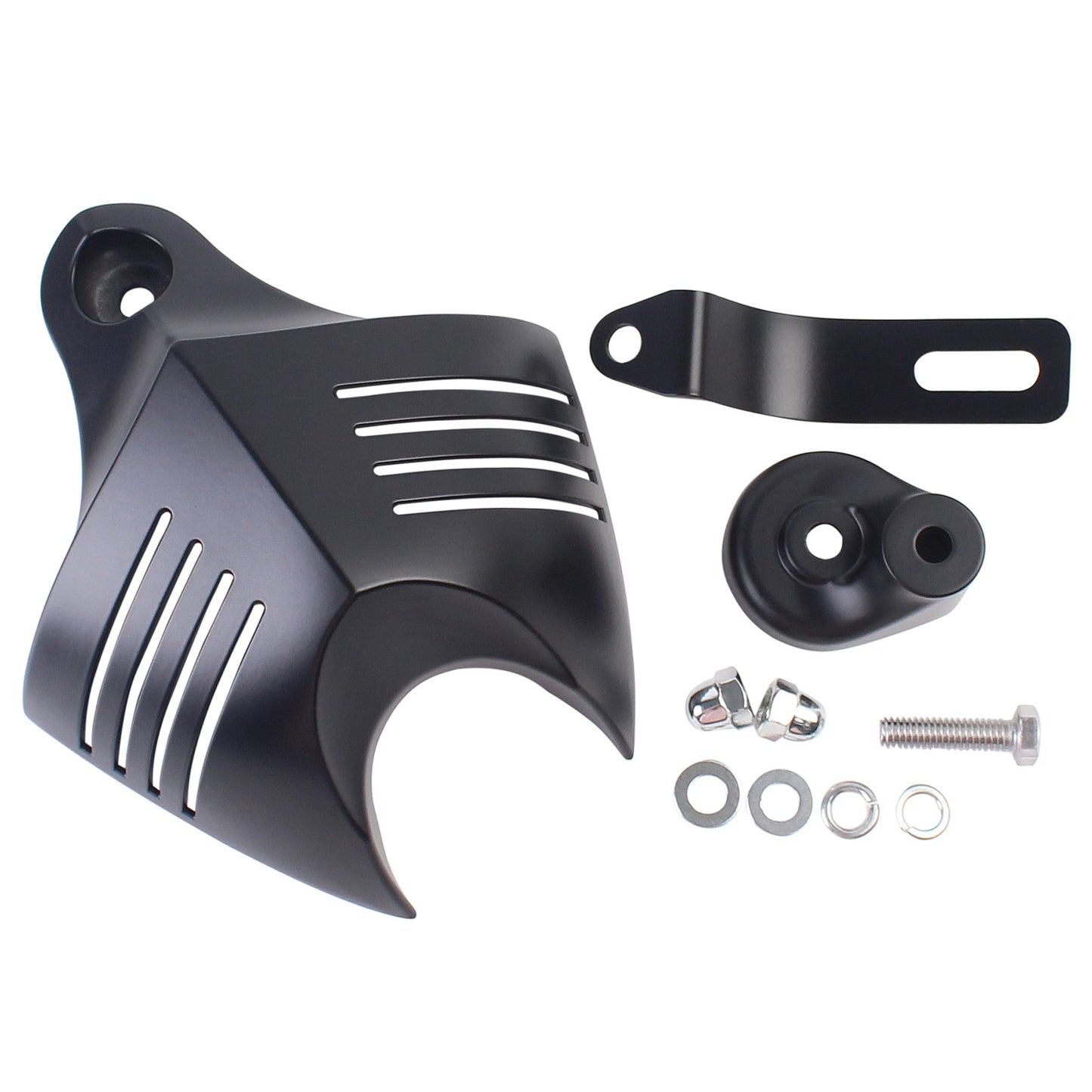 Mptprcycle Capa de buzina dupla preta Cowbell para Harley Big Twins V-Rods 1992-2020