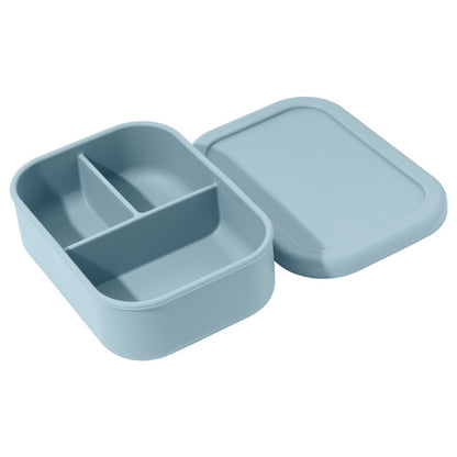 1PCS Baby Silicone Food Storage Box Solid Color Baby Tableware Three-compartment Dinner Plate Children Portable Lunch Box