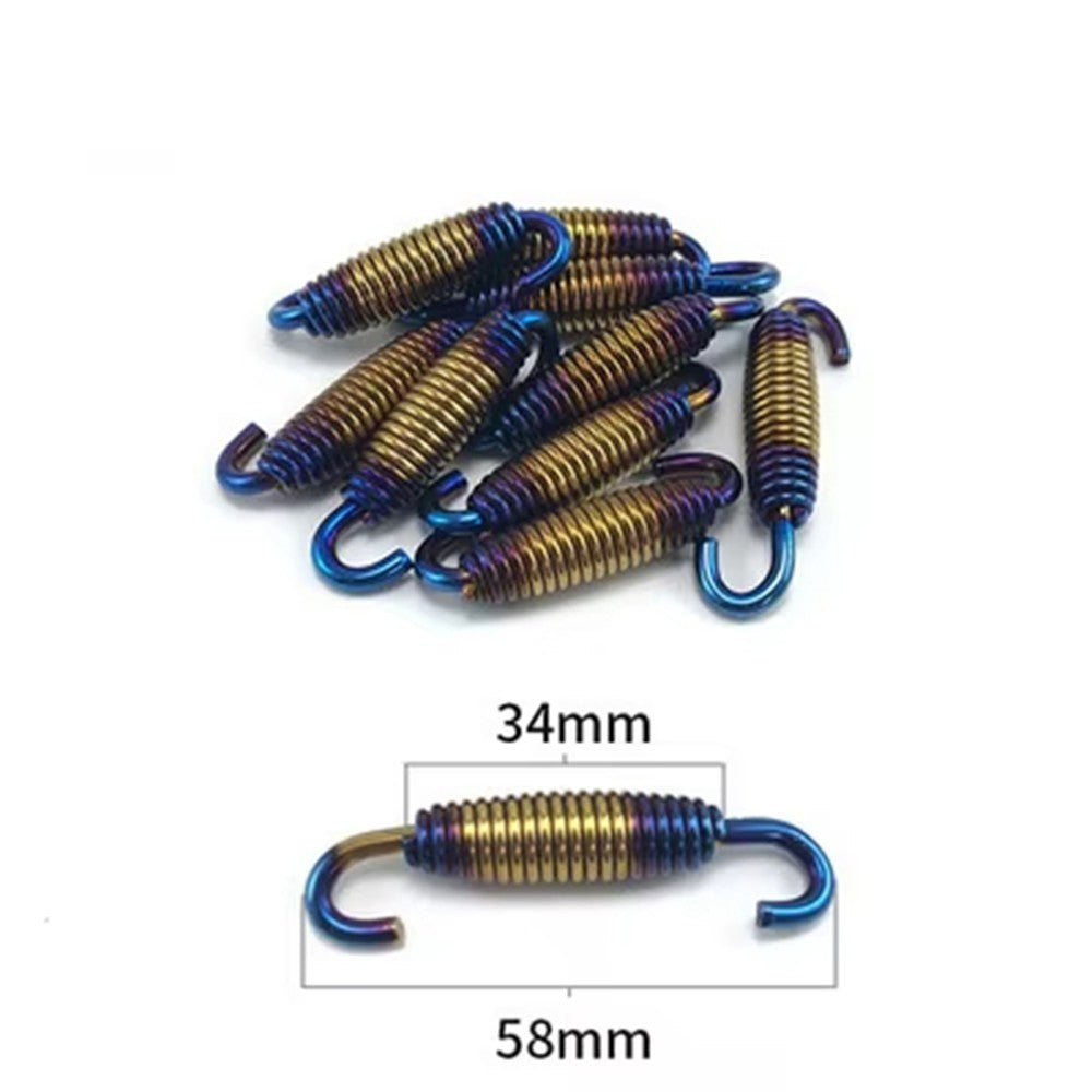 slip-on 2PC Universal Motorcycle Exhaust Spring Hooks Stainless Steel Exhaust Front Middle Link Pipe Rotatable Metal Springs
