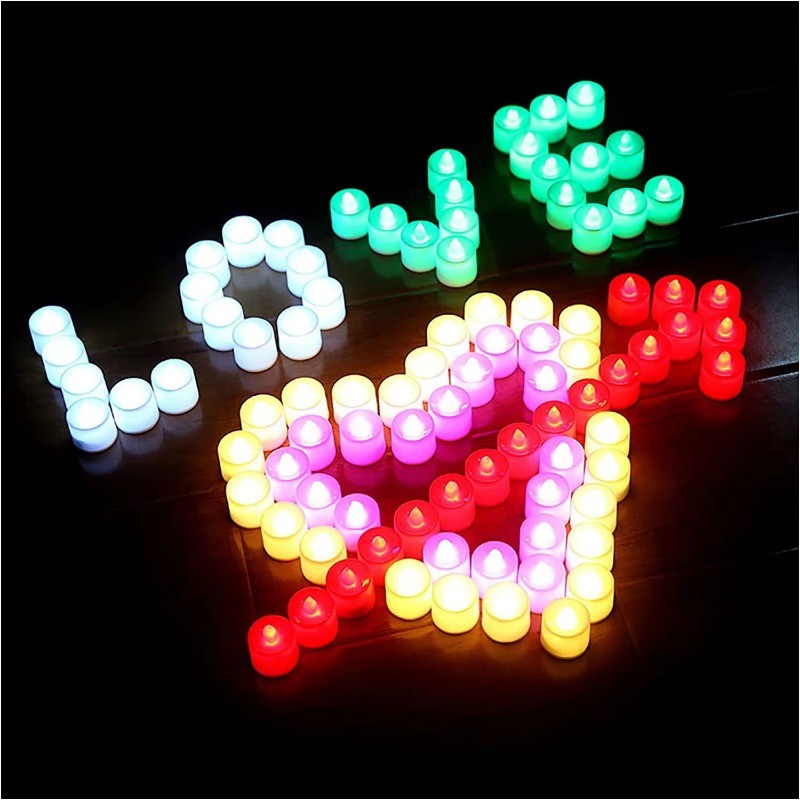 1/48PCS  LED Candle Battery-Power Tealight Flameless Fake Candle Light Christmas Wedding Birthday Wedding Romantic Decor Lamp