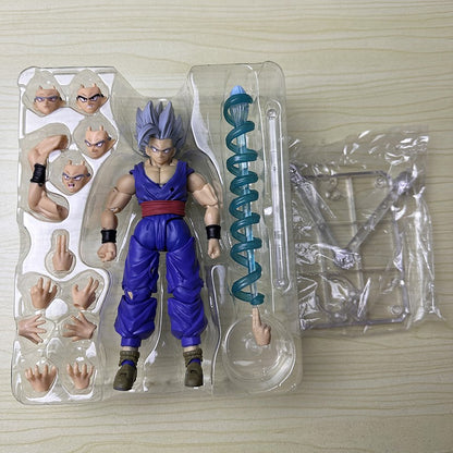 Shf Dragon Ball Son Gohan Besta Action Figure PVC Boneco Colecionável Articulado Anime 17cm Super Saiyajin Gohan Brinquedo Modelo de Presente