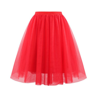 New Women's Tulle Skirt 50s Rockabilly Petticoat Tutu Underskirt Retro Ballet Dance Skirt 3-Layer Tulle Ballet Carnival Costume
