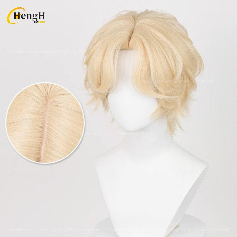 Em estoque Anime Till Ivan Luka Sua Mizi Perucas Sintéticas de Anime para Cosplay Cabelo Resistente ao Calor Perucas de Festa de Halloween + Touca de Peruca Grátis