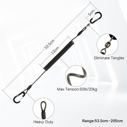 Ferramentas de pesca, cordas de segurança enroladas, alça de vara, cinto de amarração, acessórios de pesca, equipamento de pesca, equipamentos de pesca, fio antiperda, mosquetão.